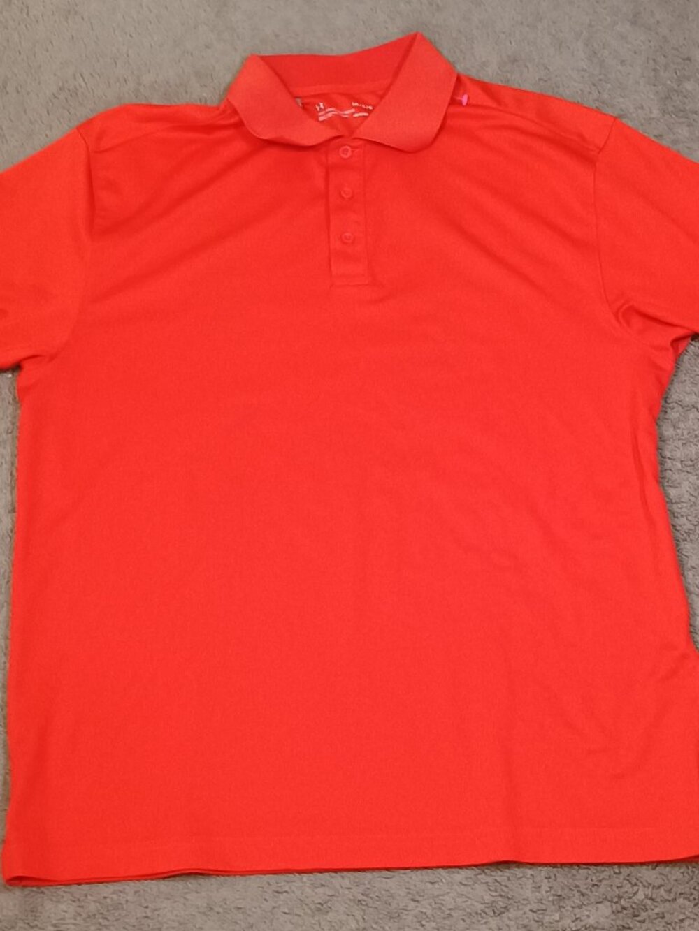 Under Armour/Polo Shirt/Men Large Orange HeatGear Performance Golf Athletic Wear - Picture 1 of 7